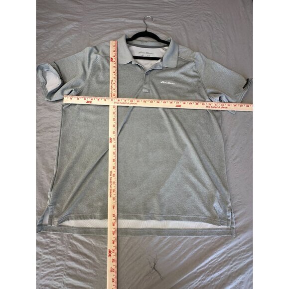 Eddie Bauer Mens Freedry Gray‎ Polo XL short sleeve collared polyester pullover - Picture 4 of 6